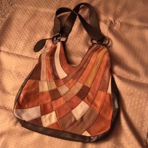 Leather/Suede patch purse